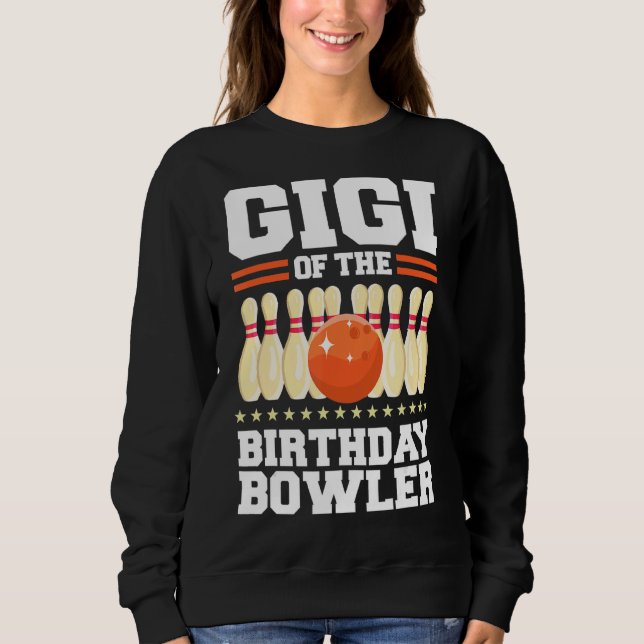 Sudadera Gigi Del Fiesta De Bolos De Cumpleaños Bowler (Anverso)