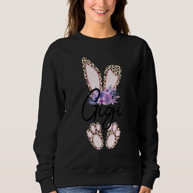 Sudadera Gigi Easter Leopard Bunny Gigi Día de Pascua (Anverso)