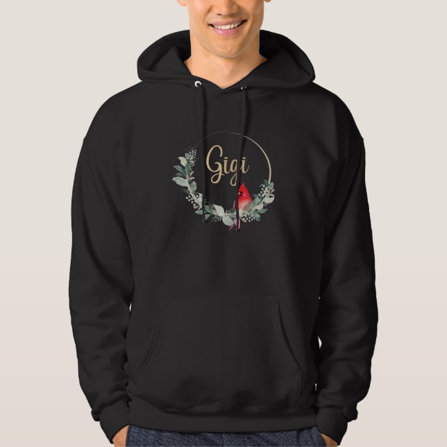 Sudadera Gigi Great Grandma Cardinal Pregnancy Announcement (Anverso)