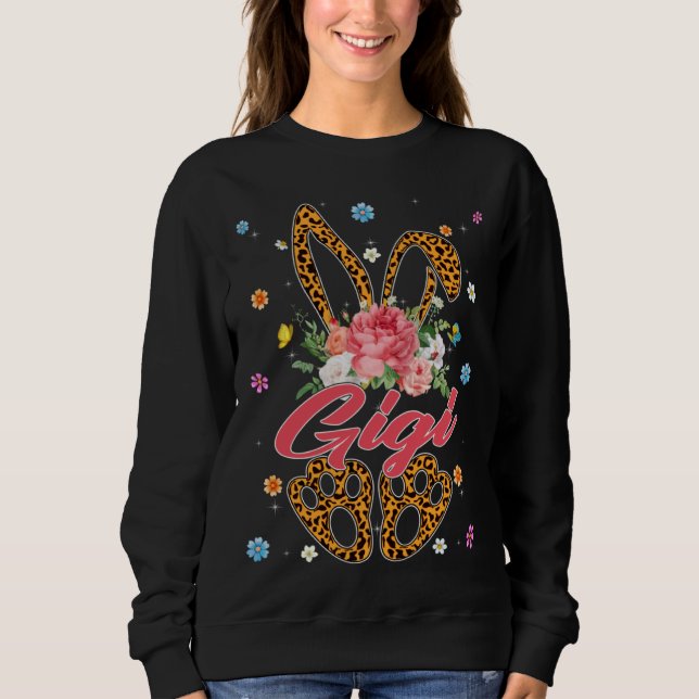 Sudadera Gigi Leopard Bunny Matching Family Easter Day Part (Anverso)