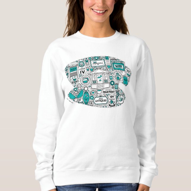 Sudadera Gilmore Chicas Doodle Art (Anverso)