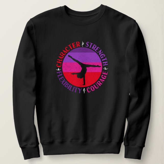 Sudadera Gimnasia de Chicas Fuerza de Carácter Coraje (Anverso del diseño)