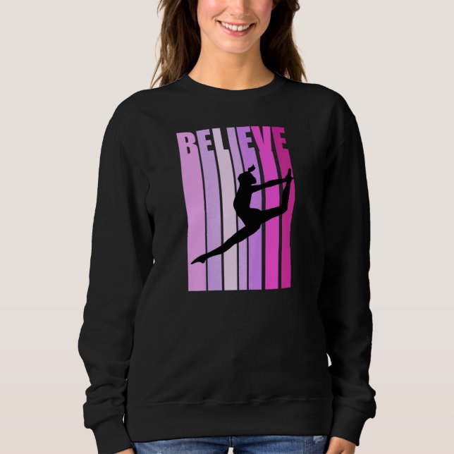Sudadera Gimnasia de Chicas retro cree gimnasta femenina li (Anverso)