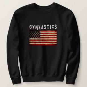 Sudadera Gimnasia Grunge Americana Bandera de EE. UU.