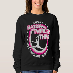 Sudadera gimnasia rítmica  bastón girando retro para niña