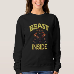 Sudadera Gimnasio de culturismo Bestia de fitness dentro 3