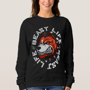 Sudadera Gimnasio de motivación de la vida de la bestia del