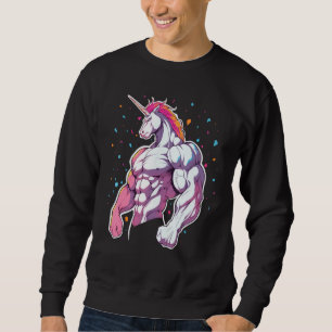 Sudadera Gimnasio de Unicornio Fitness Workout Powerlifter 