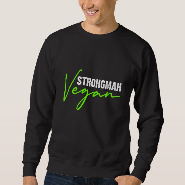 Sudadera Gimnasio Mens Vegan Strongman (Anverso)