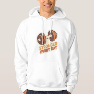 Sudadera Gimnasio Motivación Diario Pegatina de Mancuernas