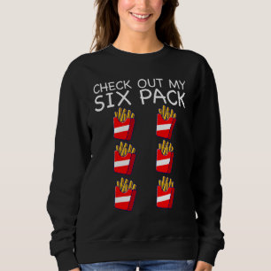 Sudadera Gimnasio Revisa mis papas fritas de six pack