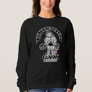 Sudadera Gimnasio unicornio gracioso cuerpo de escuela anti
