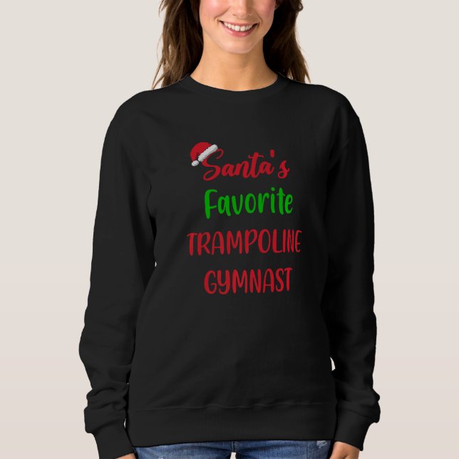 Sudadera Gimnasta de Trampolín Favorito de Santa  Trampolín (Anverso)