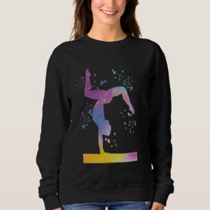 Sudadera Gimnasta en barra de equilibrio niñas gimnasia art