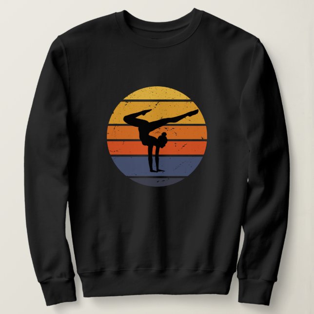 Sudadera Gimnastas Chicas Retro Sunset Gimnasia (Anverso del diseño)