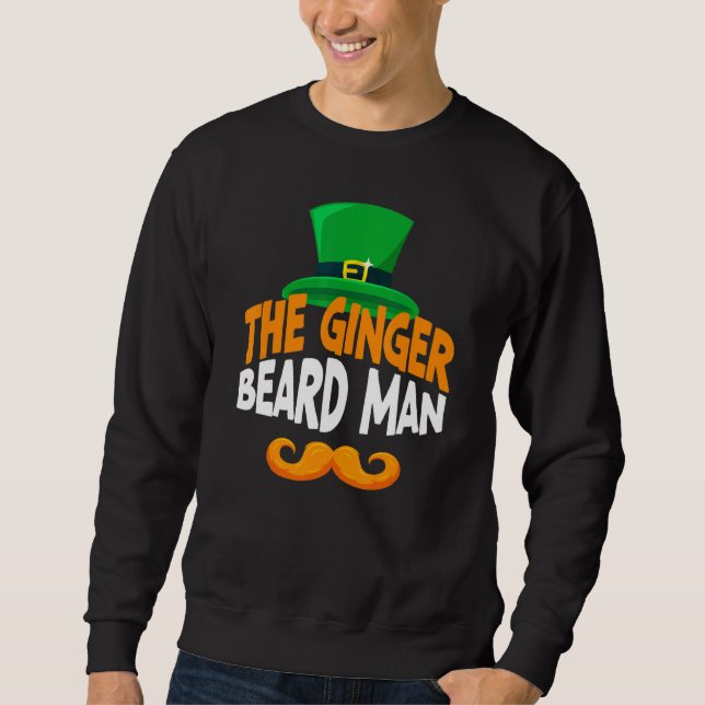 Sudadera Ginger Beard Man Irlanda St Patricks Day Irish (Anverso)