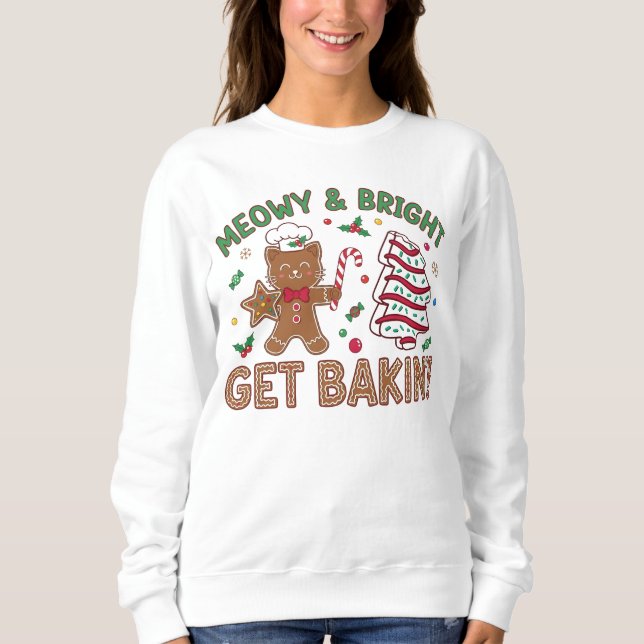 Sudadera Gingerbread Cat Baker Sweatshirt (Anverso)