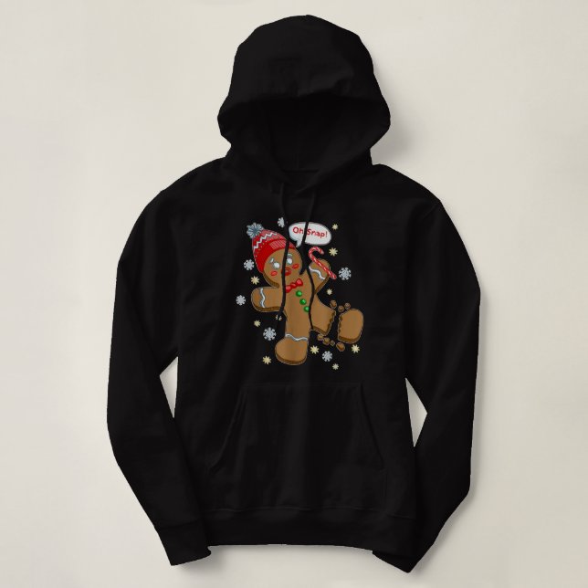 Sudadera Gingerbread Man Cookie X Mas Oh Snap Funny Cute Ch (Diseño del anverso)