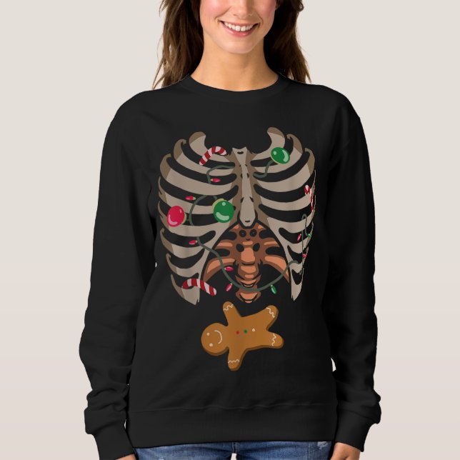 Sudadera Gingerbread Man X Ray Skeleton Bones Navidades Tre (Anverso)