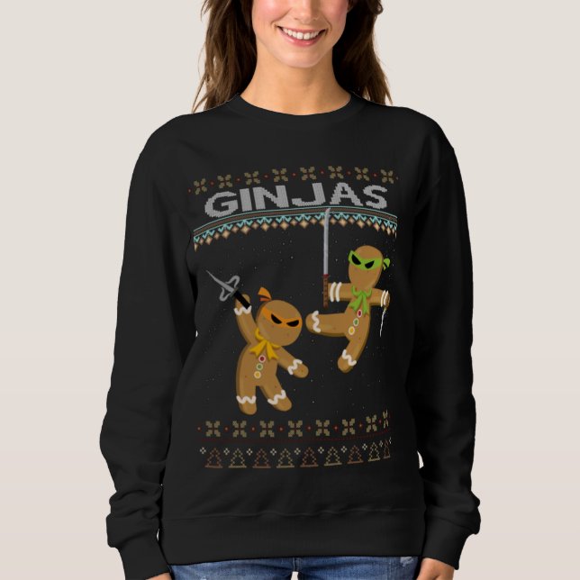Sudadera Ginjas Gingerbread Ninjas Ninjabread Navidades Ugl (Anverso)