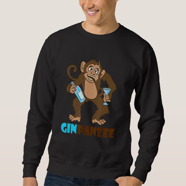 Sudadera Ginpanzee Gimpanzee Alcohol Beer Booze (Anverso)