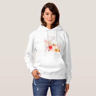 Sudadera Gir close her eyes whithe red flower