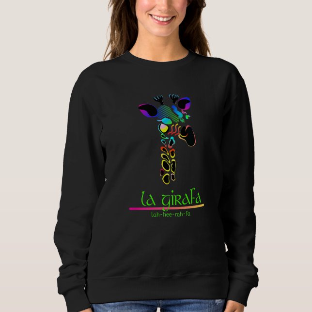 Sudadera Girafa brillante y colorida (Anverso)