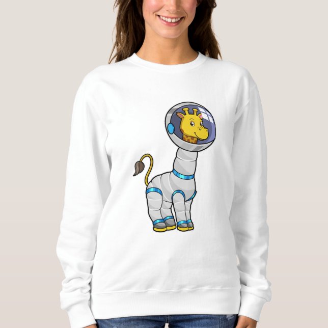 Sudadera Girafa como astronauta en la esfera del vidrio (Anverso)