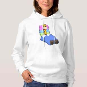Sudadera Girafa durmiendo con manta y almohada