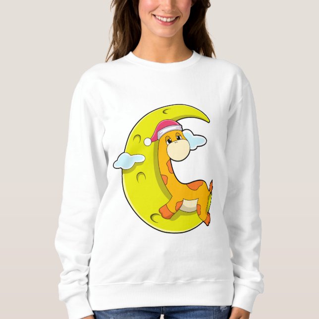 Sudadera Girafa durmiendo en la luna (Anverso)