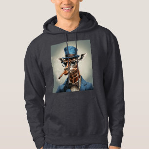 Sudadera Girafa en el sombrero superior con cigarro