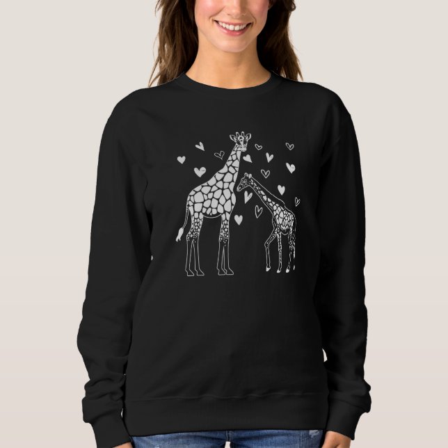Sudadera Giraffe Animal  Zoo Giraffe Heart (Anverso)