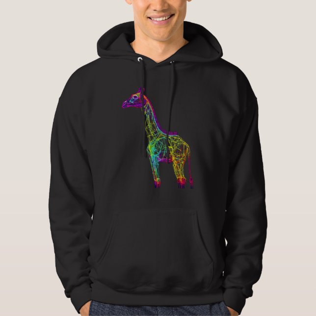 Sudadera Giraffe Artwork  Animal Colourful Giraffe (Anverso)
