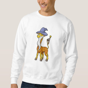 Sudadera Giraffe como asistente con varita mágica y Gorra