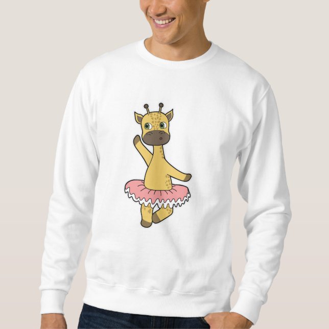 Sudadera Giraffe como Ballerina en el ballet con falda (Anverso)