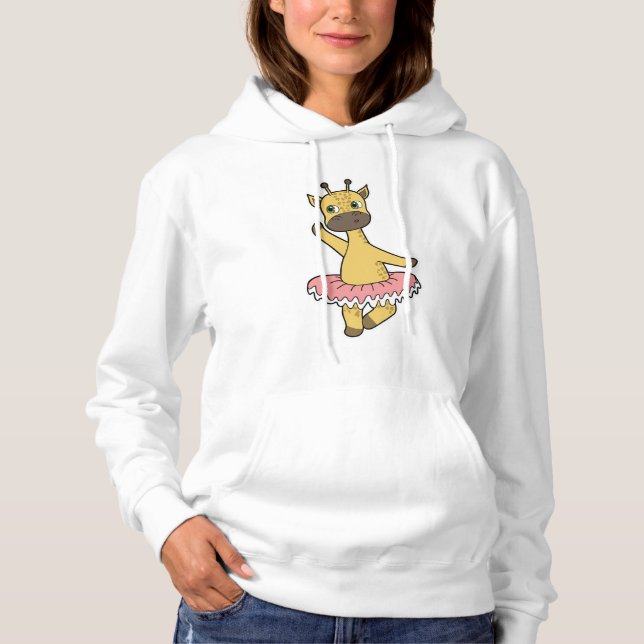Sudadera Giraffe como Ballerina en el ballet con falda (Anverso)