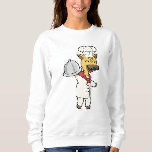 Sudadera Giraffe como chef con plataforma de cocina