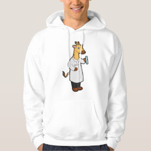 Sudadera Giraffe como Médica con tubo de prueba