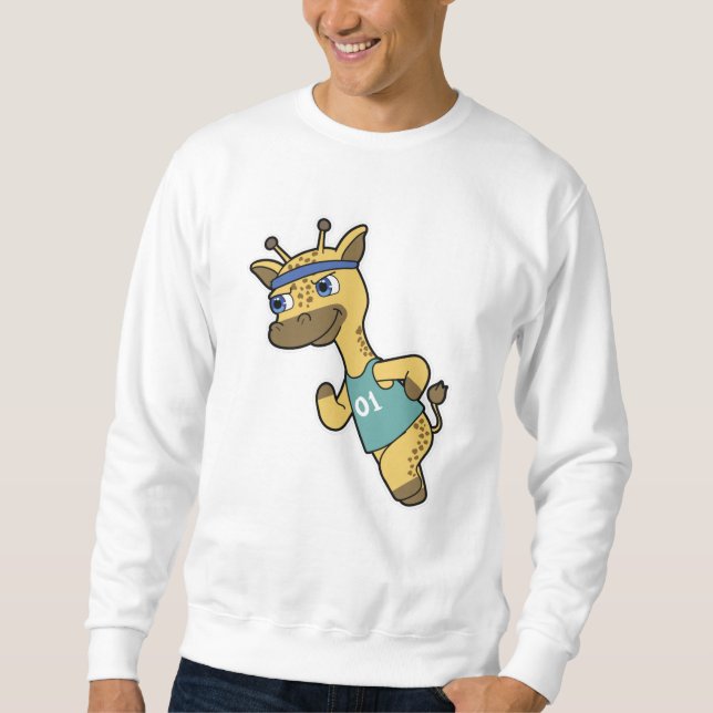 Sudadera Giraffe como trotamundos en correr con la cabeza (Anverso)