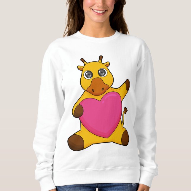 Sudadera Giraffe con corazón (Anverso)