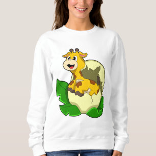 Sudadera Giraffe con hojas y huevos