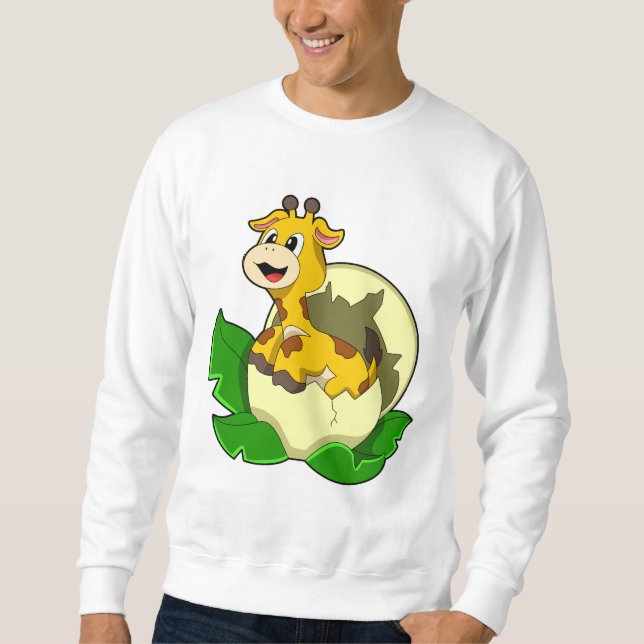 Sudadera Giraffe con hojas y huevos (Anverso)