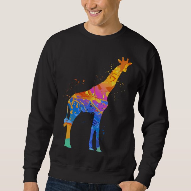Sudadera Giraffe Cute Wildlife Animal  Giraffe Graphic (Anverso)