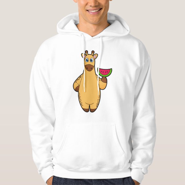 Sudadera Giraffe en comer con sandía (Anverso)