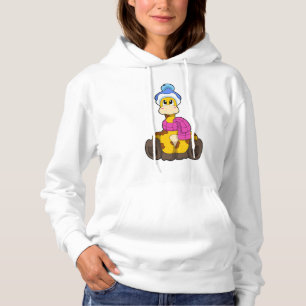 Sudadera Giraffe en invierno con bufanda y Gorra