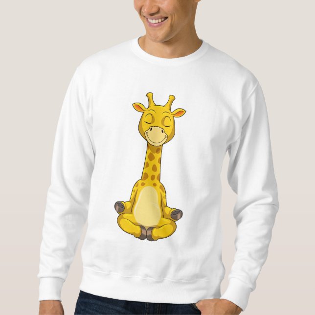 Sudadera Giraffe en la meditación del yoga (Anverso)