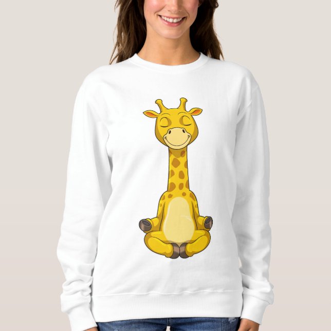 Sudadera Giraffe en la meditación del yoga (Anverso)