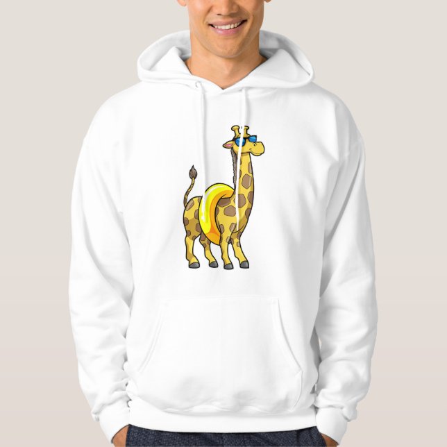 Sudadera Giraffe en la playa con anillo de natación y gafas (Anverso)