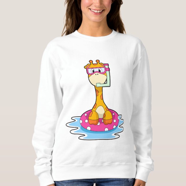 Sudadera Giraffe en Natación con Snorkel (Anverso)