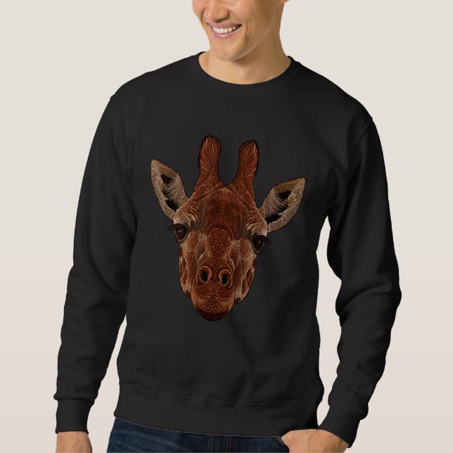Sudadera Giraffe Face Giraffa Mamífero Zoológico Animal Afr (Anverso)